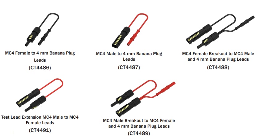 Cal Test Electronics CT44x Photovoltaic Test Lead Kit & Accessories